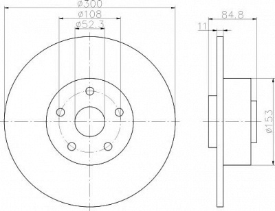 HELLA PAGID 8dd355113871 -  Тормозной диск